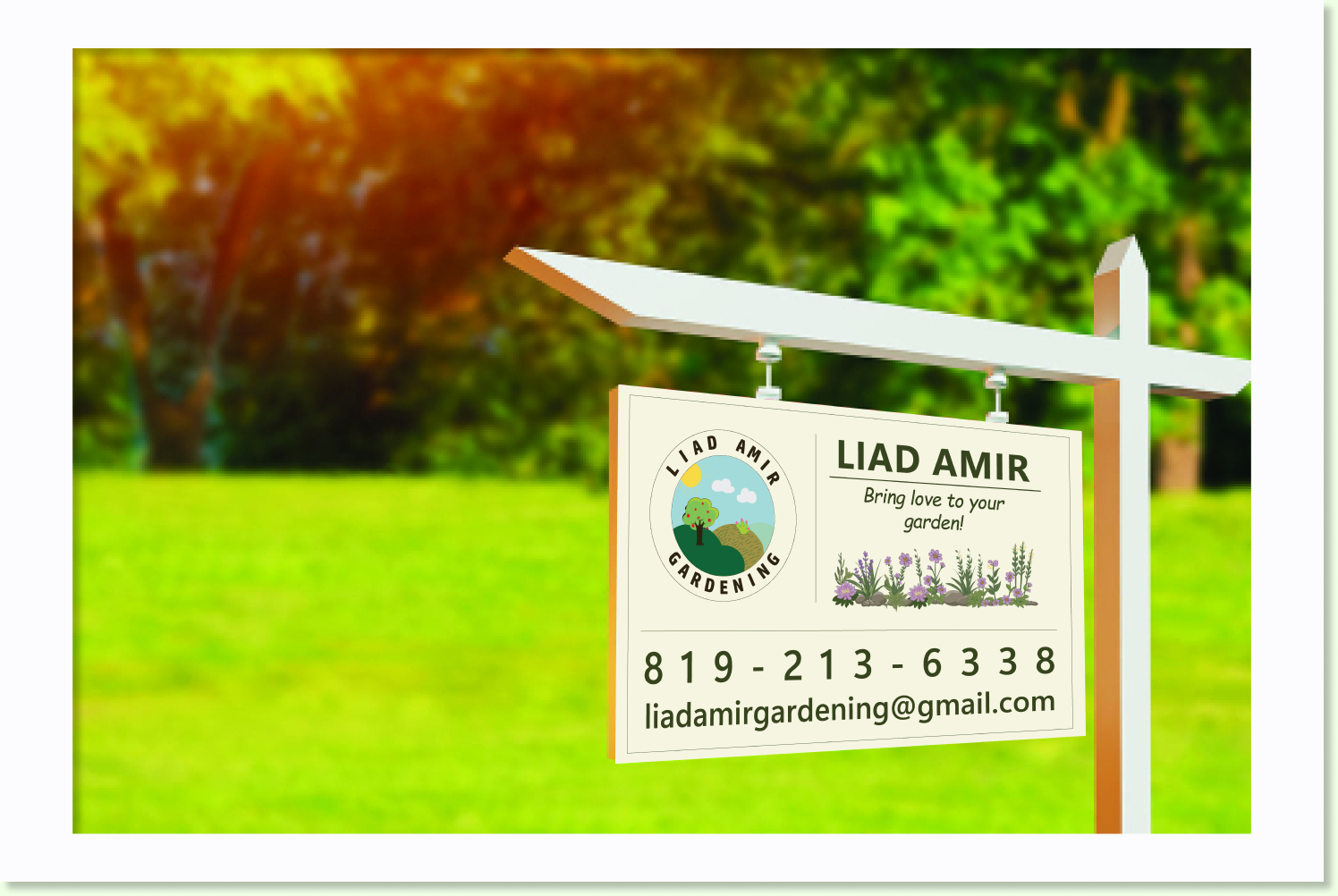 Liad Amir Gardening yard sign mockup